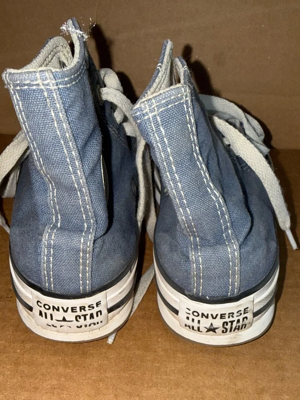 Converse High Top Sneakers in Dusty Blue and White Youth 13 G4